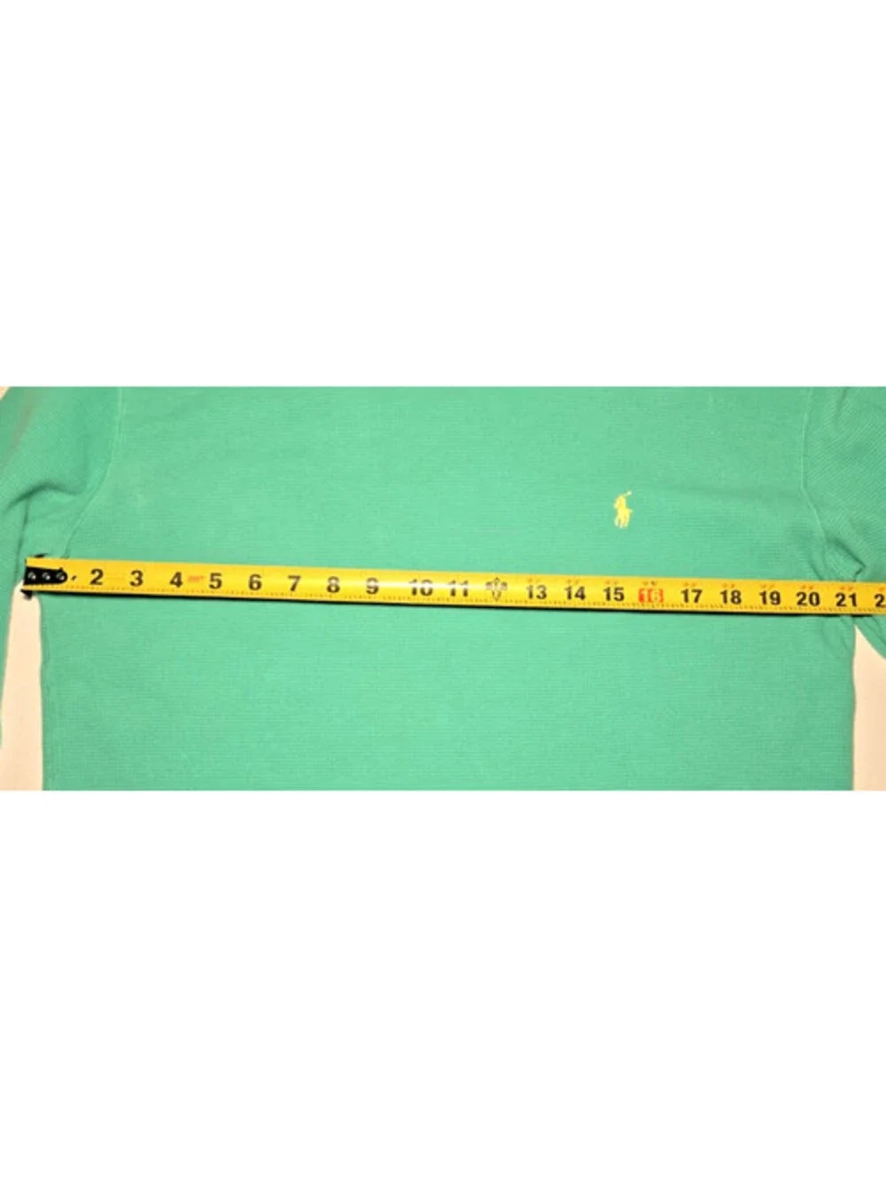 Polo Ralph Lauren Thermal Shirt Mens XL Green Waffle Knit Long Sleeve Pony Logo